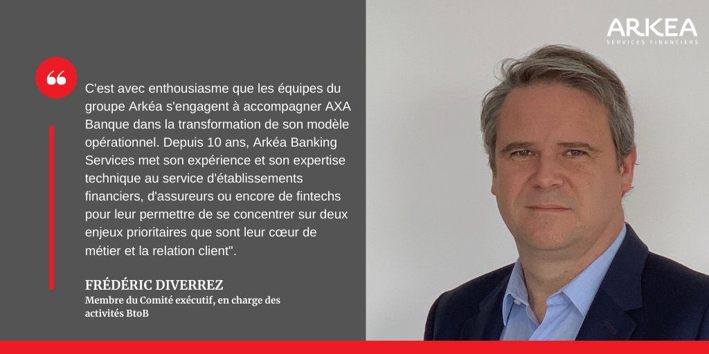 cmarkea's tweet photo. #BtoB Arkéa et @AXA_Banque finalisent un partenariat long terme. @AXA_Banque va transférer à @ArkeaBS  ses activités informatiques et une partie de ses activités de back-office. Près de 180 collaborateurs rejoindront @ArkeaBS.
https://t.co/y4fdNbSVbo https://t.co/GYoty0lbLR