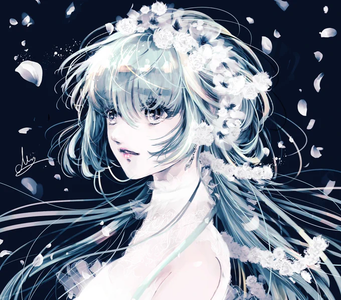 暗闇に咲く
#イラスト 
