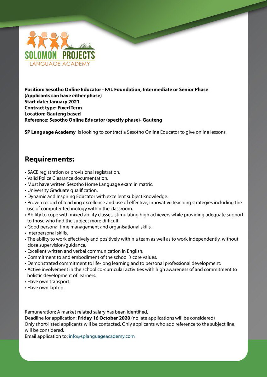 LanguageSp's tweet photo. Bakae B A S O T H O ? 🐎
Online teachers wanted! 
#Sesotho
#teacherswanted
#mosuoe
#onlineteaching
#splanguageacademy
#languageteachers
#SeniorPhase
#FAL
#FoundationPhase
#IntermediatePhase

@splanguageacademy
@LanguageSp 
https://t.co/TYJNWFten4 https://t.co/E1zIH1dvTf