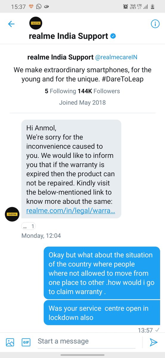 Anmolverma2318's tweet photo. @realmecareIN This is what i will check . I know the warranty has been expired . But in lockdown how would i claim it how could i visit the service centre https://t.co/0JWnKg3YP7