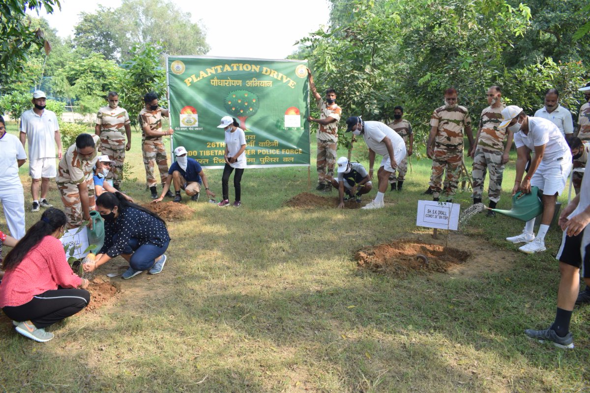 ITBP_official's tweet photo. 10 Km #FitIndiaFreedomRun and Plantation drive jointly organised by 26 Battalion ITBP, HWWA members and SBI, Ludhiana on 15 September 2020.
 @HwwaWives https://t.co/jivc9xoLmT