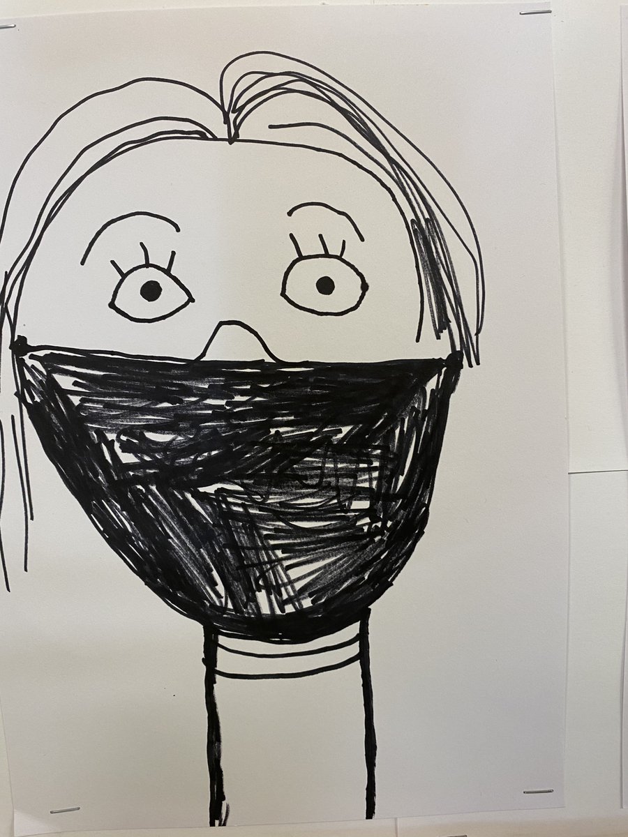 isb_ecc's tweet photo. Inspired by Rod Kitson's work, our Grade 2 students create observational drawings of their teacher, capturing this historic moment in time. #ecclearns #isbartists https://t.co/C2PxZJO4em