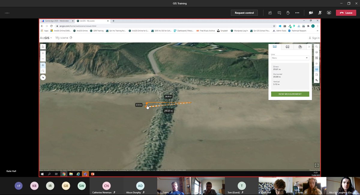 .<a href="/geogologue/">Dr Katie Hall</a> running virtual PGCE training in Microsoft Teams for <a href="/Cambridge_Uni/">Cambridge University</a> students. Covering coastal processes using ArcGIS Online and much more #geographyteacher #blendedlearning