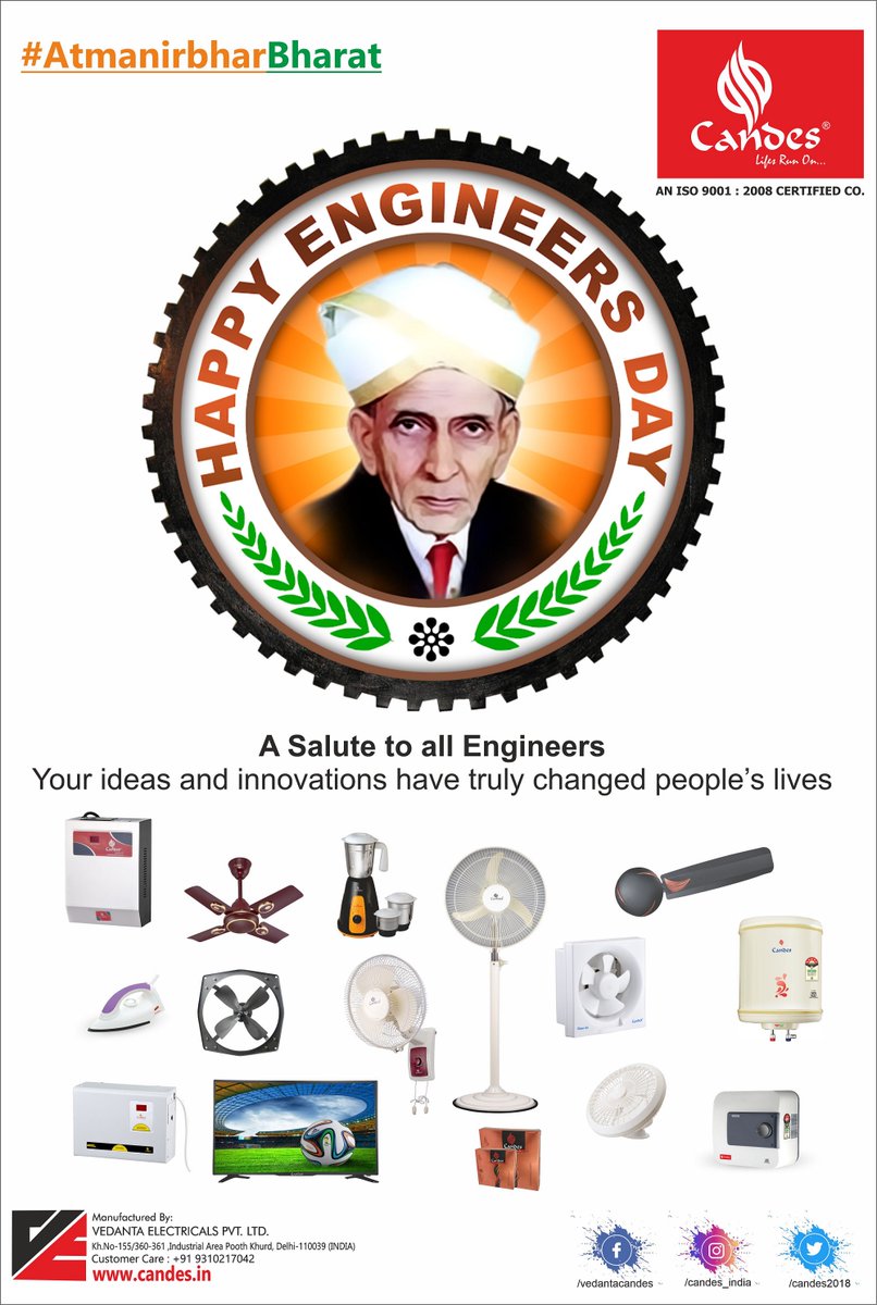 Candes2018's tweet photo. Wish You All a Very Happy Engineer’s Day! #happyengineersday #EngineersDay https://t.co/IOuq6hWVDG