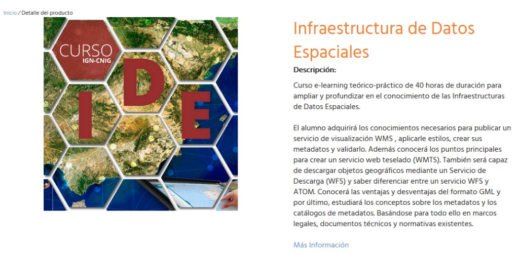 🗓   Abierto el plazo de inscripción para el curso e-learning: `Infraestructuras de Datos Espaciales y #DatosAbiertos´ de <a href="/IGNSpain/">Instituto Geográfico Nacional-O.A.CNIG</a>
➡ Haz click en el siguiente enlace para descubrir toda la información de este y otros cursos relacionados: bit.ly/32hmd3Y #IGNSpain