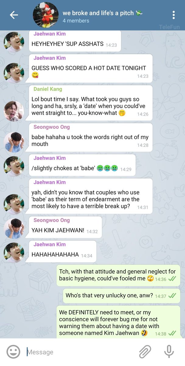 (9) “I'm not jealous.” (loose?) fight for my way au ft. jelly, in-denial nyeon + annoying lovebirds ongniel + jjaen's lethal aegyo pic (and his 'suspicious date' with some dude with a nice set of abs aka another han seungwoo cameo )ok im so sorry bye 