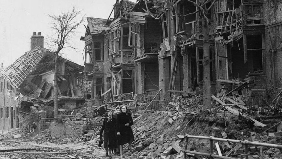 At 7:20pm, on the night of 14th of November, 1940 the most devastating bombing raid carried out on the UK began. Bombs fell, uninterrupted, for ten hours.Two-thirds of the city was destroyed, including thousands of homes. An unknown number of people died.The cathedral burned.