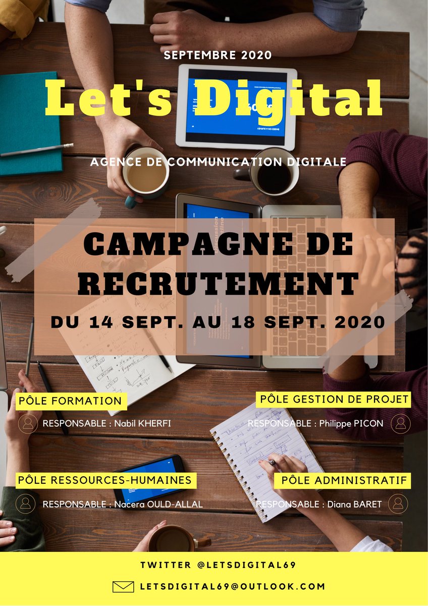 LetsDigital69's tweet photo. Notre campagne de recrutement est lancée !
Nous attendons vos candidatures avec impatience :) https://t.co/PrrHHpLLtJ