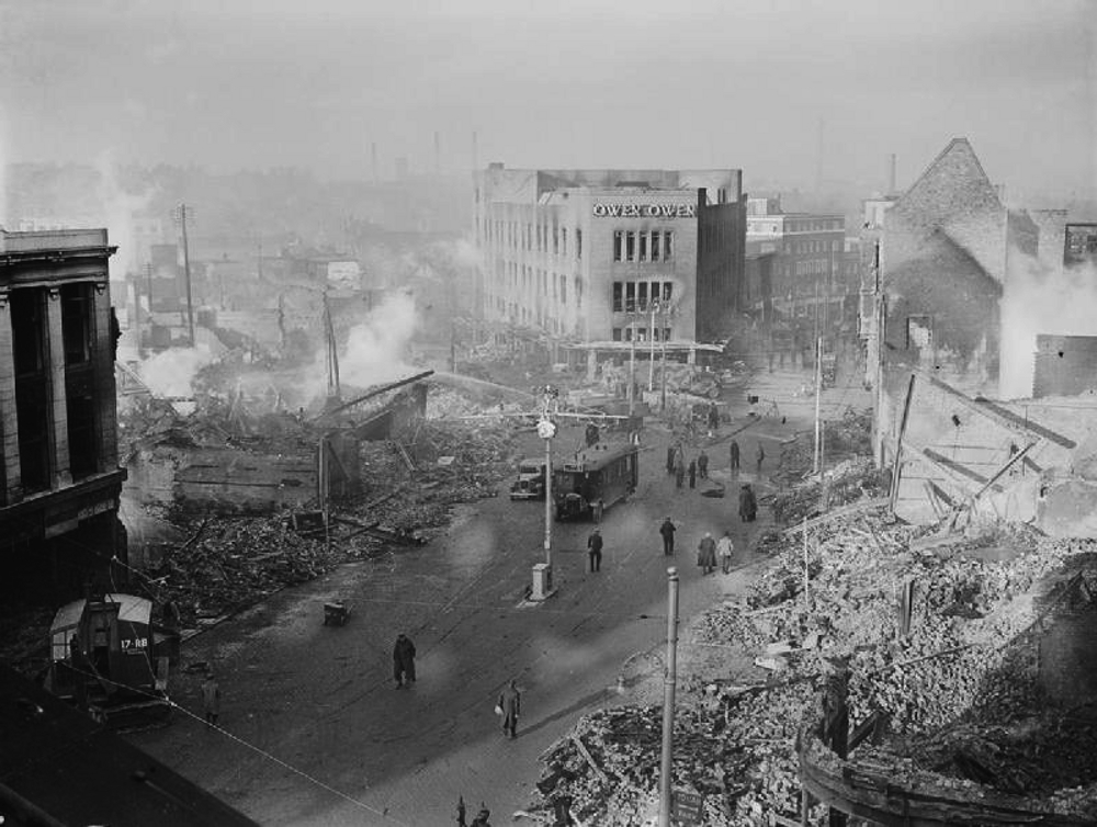 At 7:20pm, on the night of 14th of November, 1940 the most devastating bombing raid carried out on the UK began. Bombs fell, uninterrupted, for ten hours.Two-thirds of the city was destroyed, including thousands of homes. An unknown number of people died.The cathedral burned.