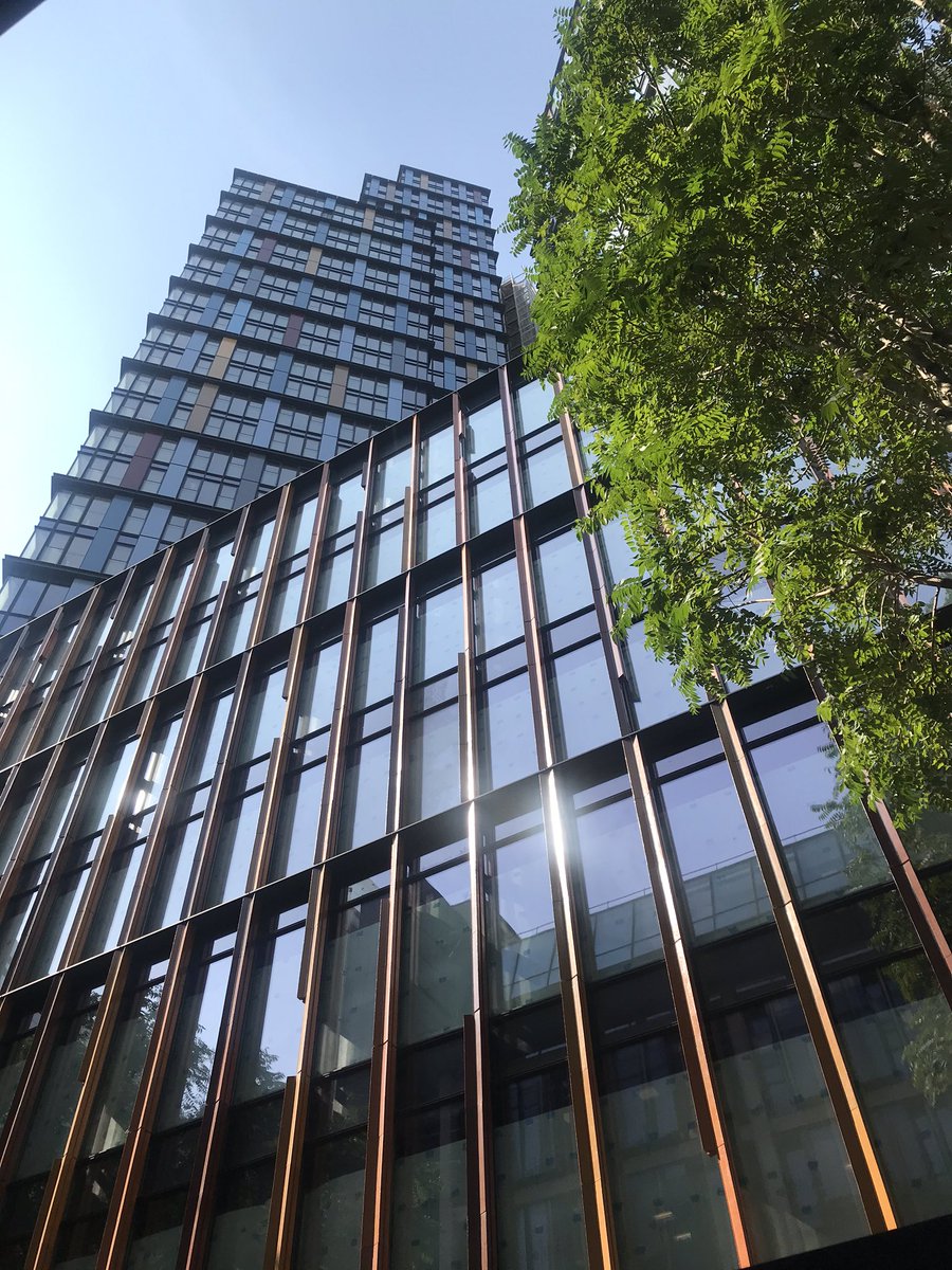 one_crownplace's tweet photo. One Crown Place looking fantastic in the sunshine today! #onecrownplace #London #londonliving @CBRE_RESI_UK https://t.co/s9Sx5cPWh4