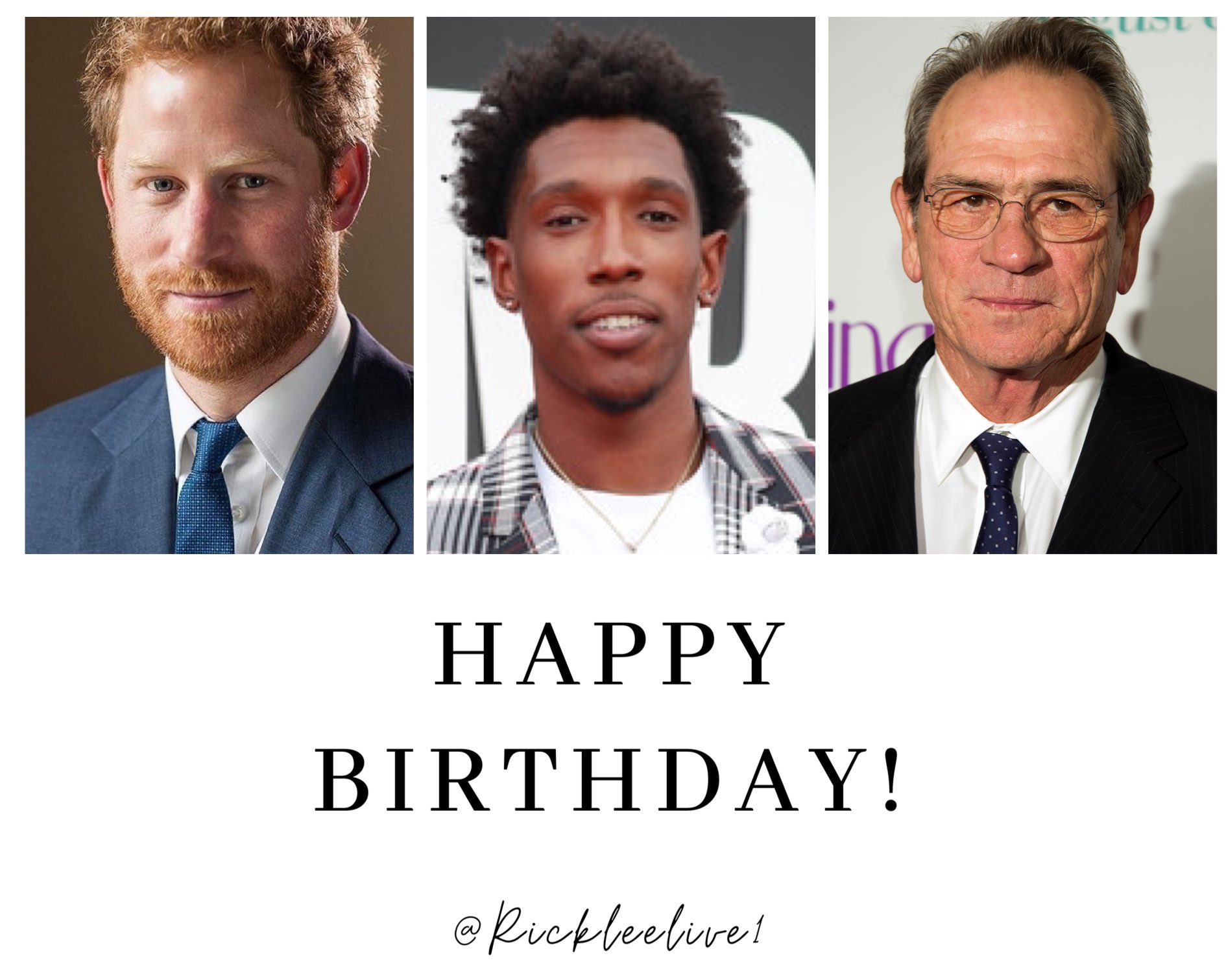 Happy Birthday!   Prince Harry Josh Richardson 
Tommy Lee Jones 