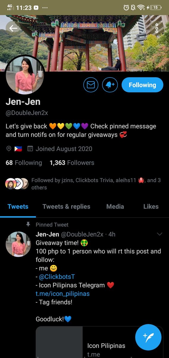 skyieee0's tweet photo. @ClickbotsT @DoubleJen2x @IconPilipinas @cctip_io @IanaMadeline @amazzzingpaul @Tetty3101 @aleihs711 @samsonchrls
#CLICKBOTSGIVEAWAY https://t.co/PunK0mq2XV