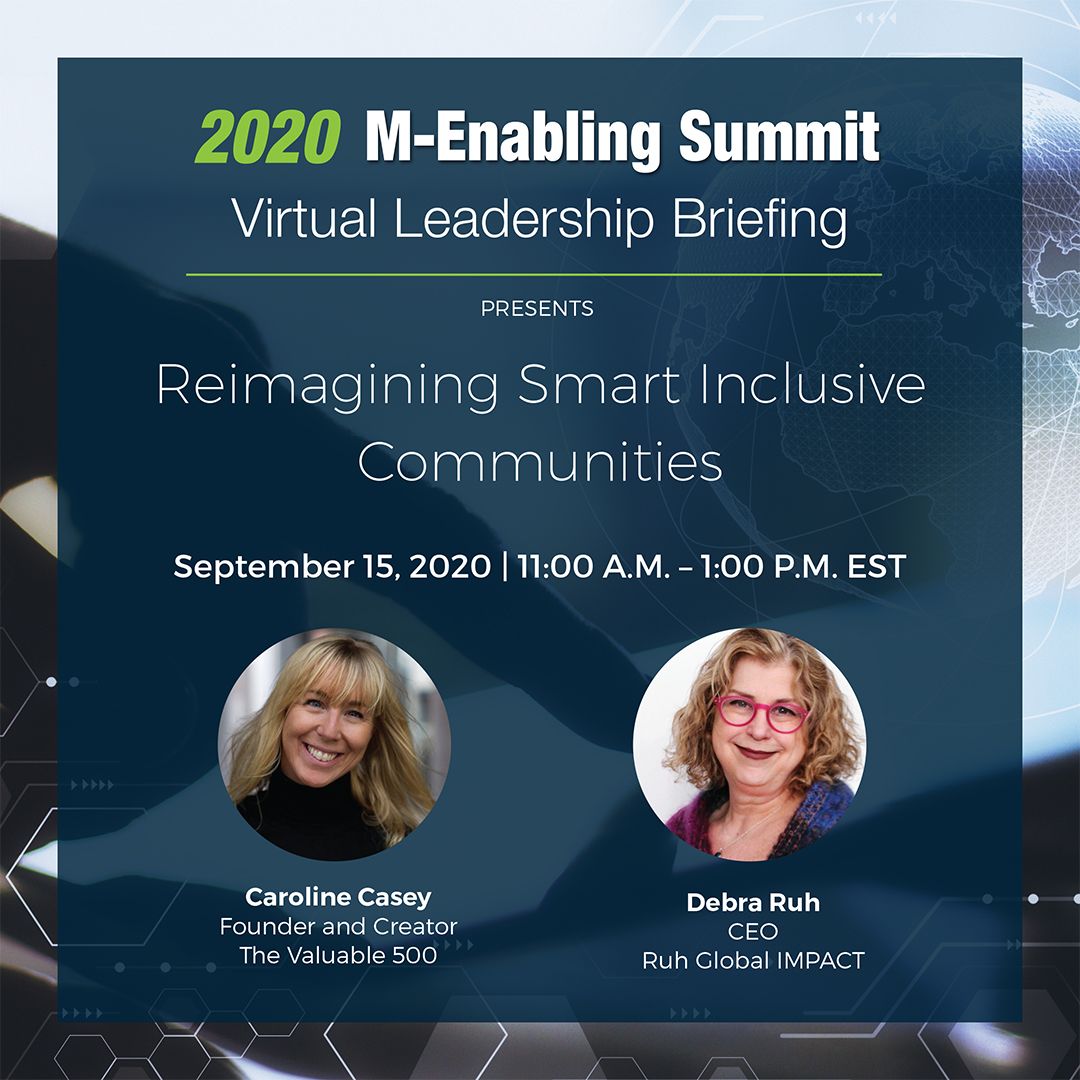 mEnablingSummit's tweet photo. What does society want from digital contents and services and what is expected from Corporations, Governments, Civil Society, Academia &amp; Cities? Watch the #mEnablingBriefing LIVE https://t.co/Hvx16sQNF9 to learn more! 

#mEnabling20 #VirtualConference #DigitalInclusion #A11y https://t.co/xbNA9Y5LVL