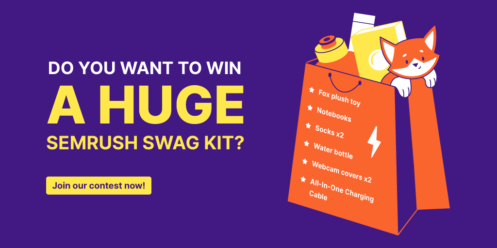 semrush's tweet photo. 🔥 10 days left until our huge #SEMrushContest ends!🔥

🆕 New tasks added to get some extra points!

Don't miss your chance to win one of 60 SWAG kits with socks, foxes, water bottles, and more! 👉 https://t.co/BN1l5lupQO https://t.co/Cq0BWiAlka