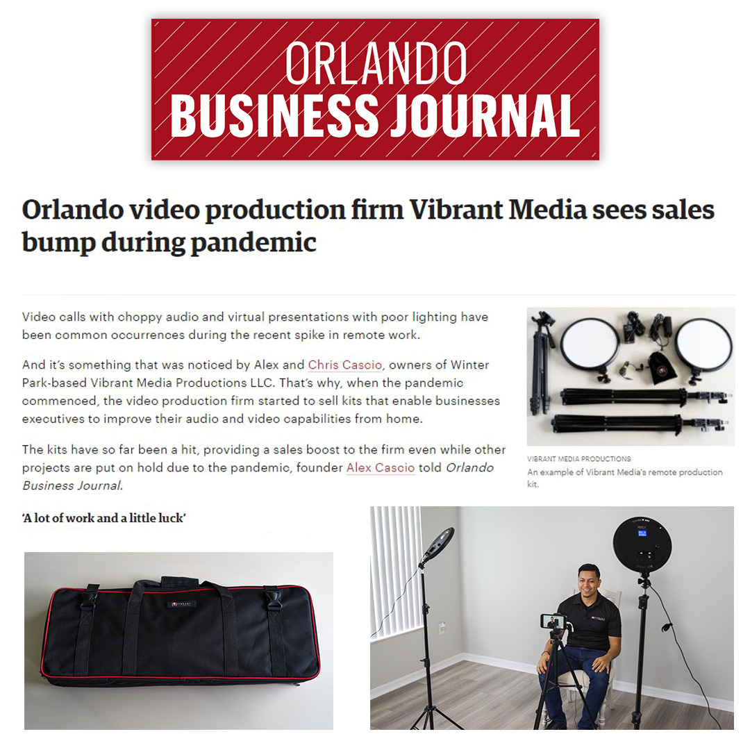 The @OBJUpdate  highlights the benefits of our remote production kit in an exclusive interview!

bizj.us/1q638u

#News #oralndofl #videoproduction #businessjournal #businessvideo #remote #remoteworkers #virtualevents #video #VideoMarketing #orlandovideographer
