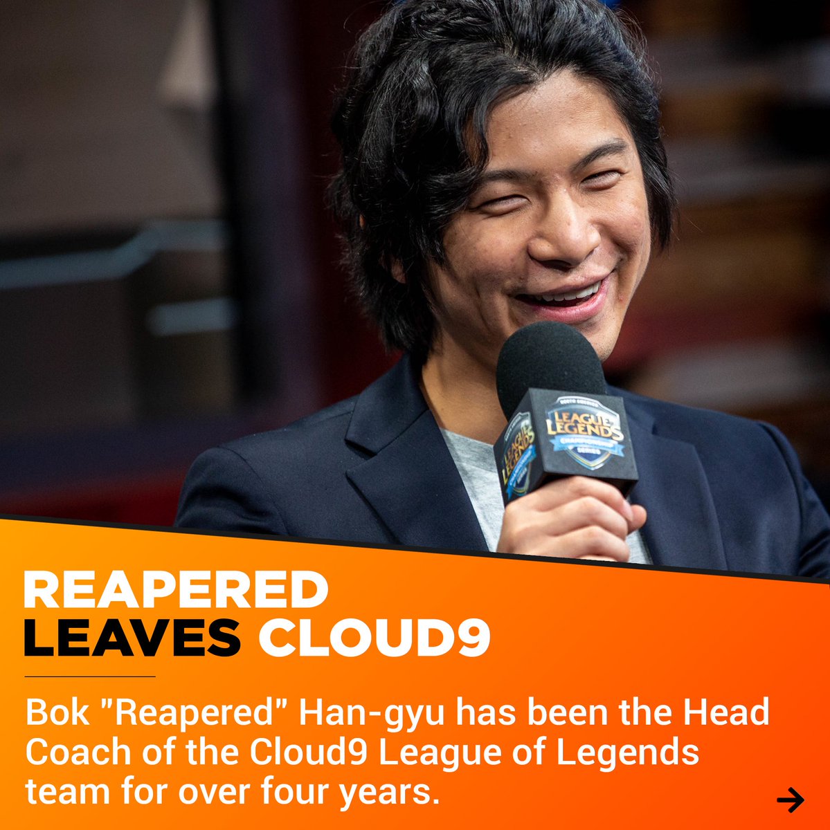 ReadyUpCom's tweet photo. 🏅 Top 3 finish in 70% of tournaments
💰 +$1,100,000 in prize money
🏆 4 time 'Coach of the Split' winner

@Reapered was able to accomplish a lot in 4 years with @Cloud9! 

While it's sad to see him go, we wish him the best in all his future endeavors ✌ https://t.co/1FRHfGF87W