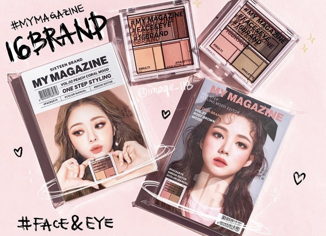 IamDwaa's tweet photo. ꒰ pre🌈 ꒱ sale 50% 16brand my magazine face &amp; eye🦄🌦 พาเลทจิ๋วมีทั้งอายแชโดว์และบลัชออน ครบในตลับเดียว 🏖มี 4 โทน (ลงรีวิ��เพิ่มเติมด้านล่าง)

💛ราคา 399฿
📮ค่าส่ง 40/60

— มัดจำได้ 200฿
🚥ปิดโอน 27 ก.ย. (19.00น) ถ้าของหมดอาจจะปิดก่อน https://t.co/xo3TVz4UmM