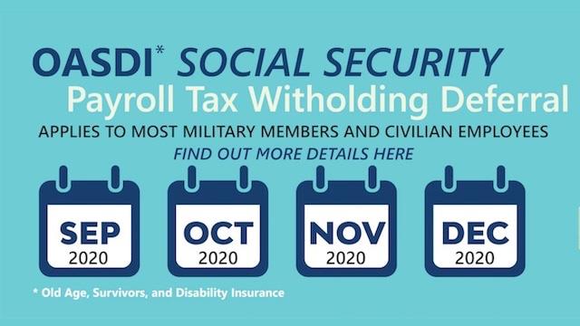 DoDFINRED's tweet photo. Starting with September’s mid-month #military pay, most service members will see a temporary 6.2% increase in their net pay through the end of the year, due to the temporary OASDI payroll tax deferral memorandum. Learn more here: https://t.co/6CDJD0RyOs 

#TipTuesday https://t.co/KByNhKi7ae