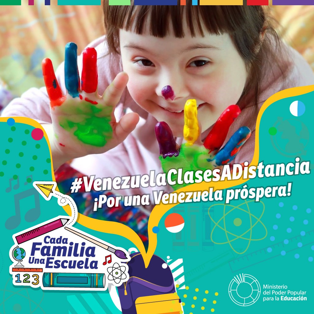 IncesCaracas1's tweet photo. El día de mañana #16Sep se da inició al año escolar 2020-2021 bajo la modalidad a distancia vía online 🖥️ desde 🏡 garantizando la salud y el aprendizaje de nuestros niñ@s y adolescentes. 
#VenezuelaClasesADistancia 
 @NicolasMaduro @Wuikelman @MPPEDUCACION @incesvzla https://t.co/KS7NpgqrVi