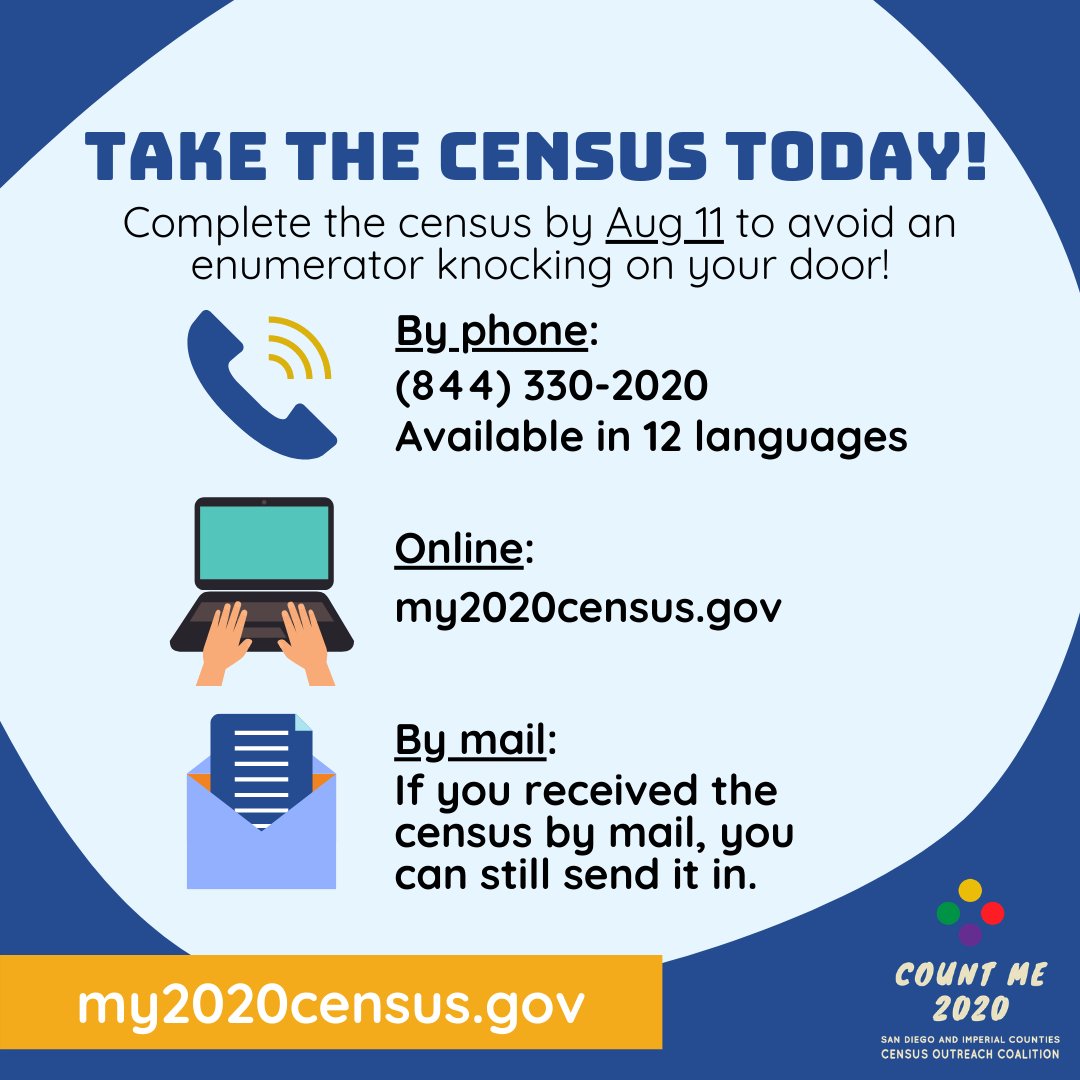 countme2020's tweet photo. 15 DAYS LEFT to be counted in the #2020census. Today, call a cousin, aunt, uncle, grandma, or any family member outside your household to help them be counted in the census. Be counted today: https://t.co/97jGiFBfu9 

#everyonecounts #countme2020 https://t.co/Ts9RSAbQxh