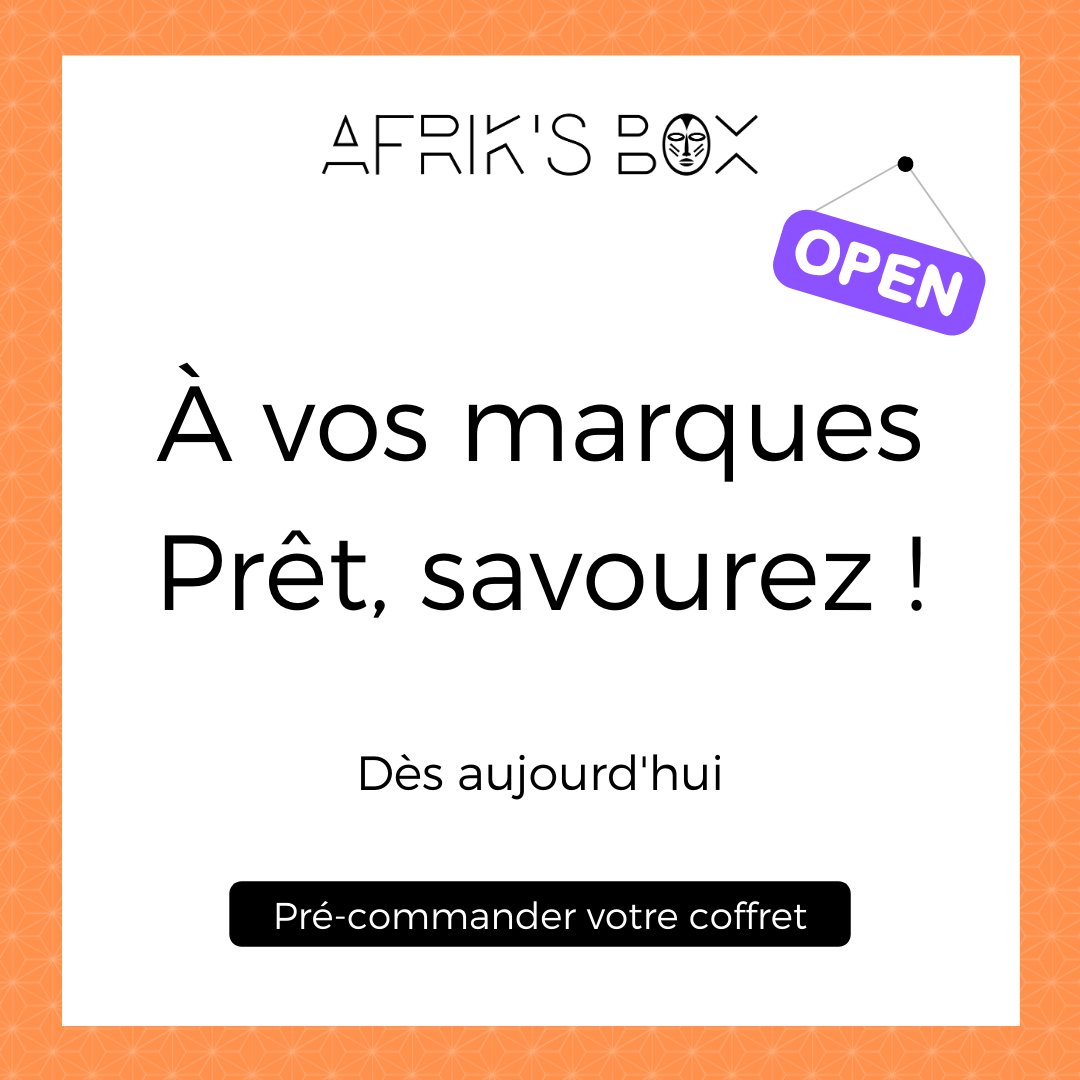 AfriksBox's tweet image. Bonne nouvelle, ça y est ! Nous sommes très heureux de vous annoncer l’ouverture de notre boutique en ligne 😊😊

Dès aujourd’hui, vous pouvez pré-commander le coffret de la première édition EVERY LEGEND BEGAN IN AFRICA.

Rendez-vous sur afriksbox.com

#lancemement