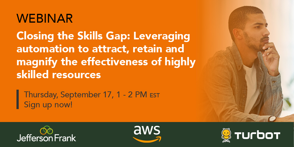 We’ve got another great webinar in store for you, Twitter!

We’re teaming up with @turbothq to discuss how cloud automation tools can help your organization multiply the effectiveness of existing resources and attract new talent. 

Sign up now: ow.ly/CrBO50BeCxu

#AWS