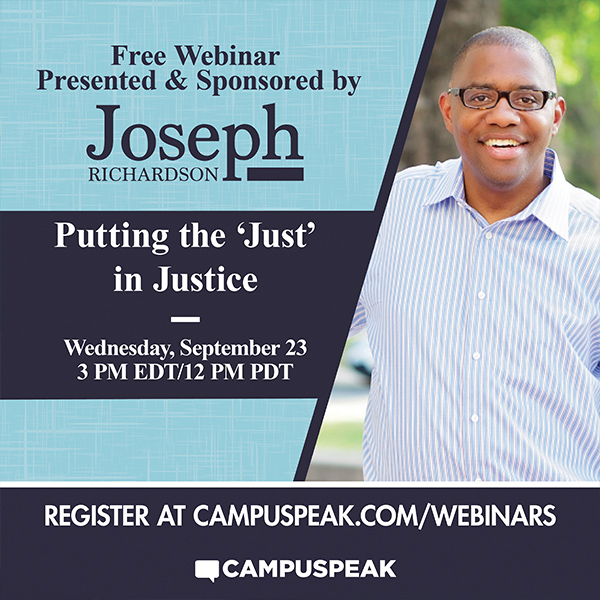 Does justice come at the cost of someone else’s liberty, freedom, or advancement?
 
Join Joseph Richardson on Wednesday, September 23 at 3 PM EDT/12 PM PDT as he previews his new keynote that explores economic and racial justice 

Register at us02web.zoom.us/webinar/regist…