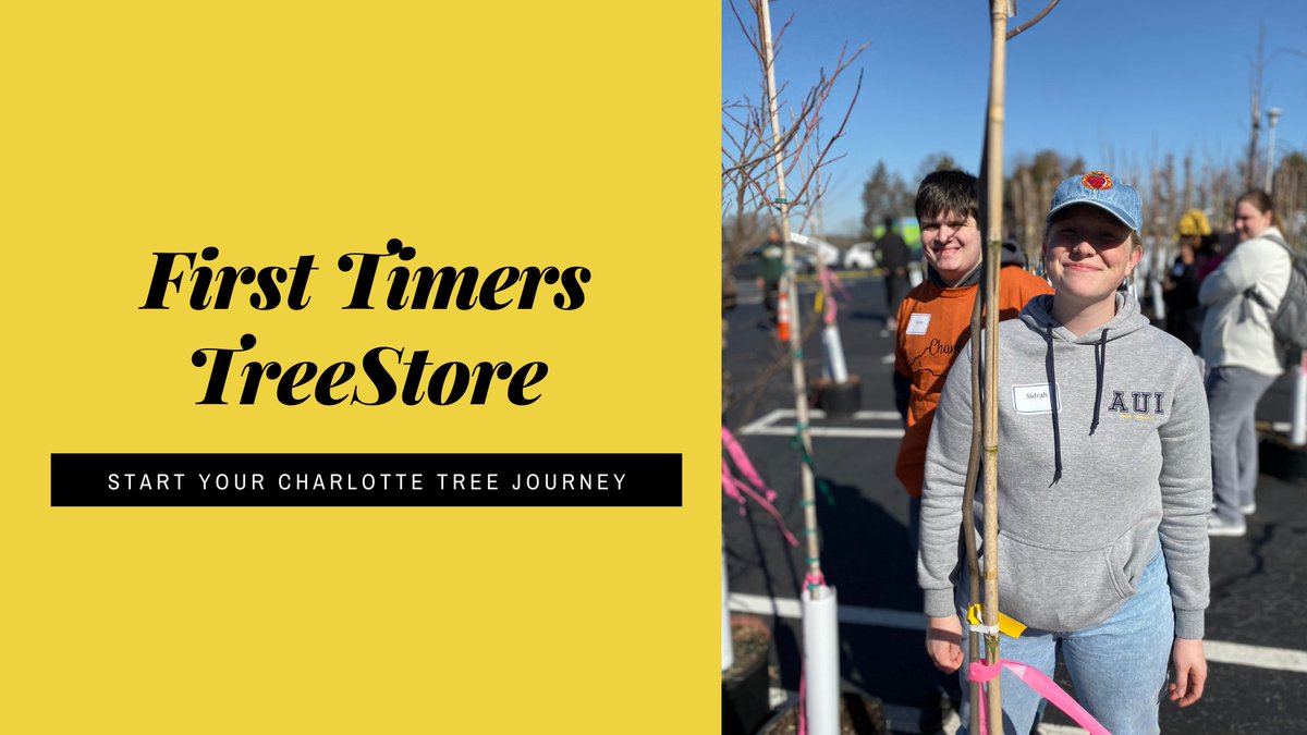 treescharlotte's tweet photo. Want to Tree It Forward? Find a Charlotte friend who has never picked up a tree from TreesCharlotte and invite them to our First Timers TreeStore! Registration opens at 12:01 a.m. on Wednesday. https://t.co/PK54FTYYs3 https://t.co/Tge7TyvNQv