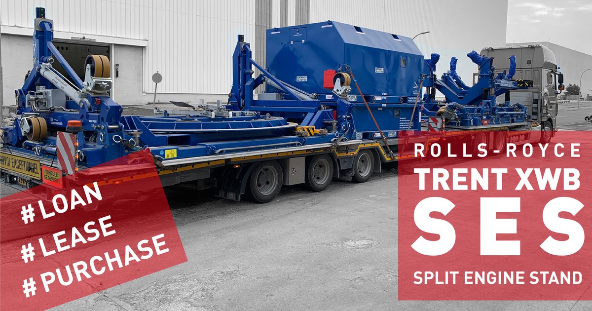 HYDROworldwide's tweet photo. Are you in urgent need for a Rolls-Royce Trent XWB SES (Split Engine Stand)? Currently we have a brand new one available immediately for loan, lease or purchase.
#enginestand #trentxwb #mro #rollsroyce #maintenance https://t.co/LDxdDD8OHl