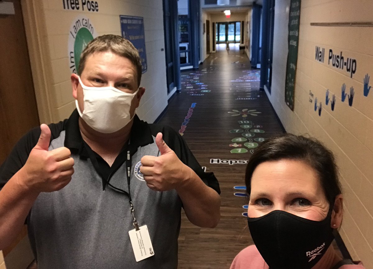 D15Schools's tweet photo. P.E. teachers Meghan Sanchez and Mike Duffy have completed installed a sensory path at Marion Jordan! Thanks to One-Five Foundation donors for funding this initiative! https://t.co/yZwZKhXzGh