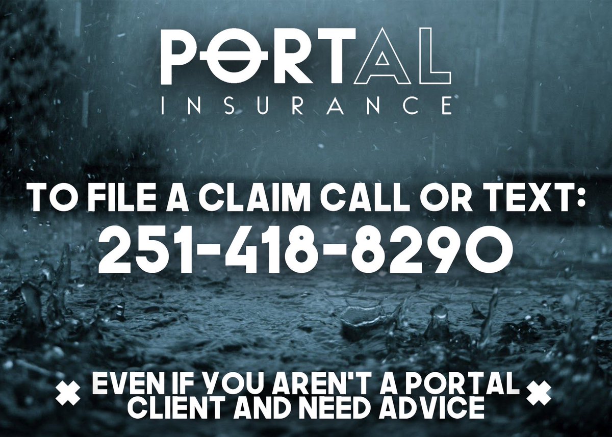 PortalInsurance's tweet image. With the impending land fall of Hurricane Sally, we want all of our customers to know we are there for them during this time. If you need to file a claim you can call or text this number or go to the link in our profile! Prayers for everyone! #hurricanesally #hurricanesally2020