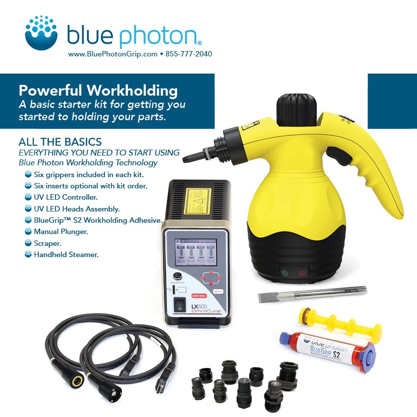 BluePhotonGrip's tweet photo. The basic starter workholding kit includes everything you need to start using Blue Photonβs workholding technology, we offer simple solutions to solve your workholding problems.
Β
#WorkholdingSysyem #BlueGrip #WorkholdingAdhesive #BluePhoton #BluePhotonGrip #Grippers #inserts https://t.co/VRLmM84VvG