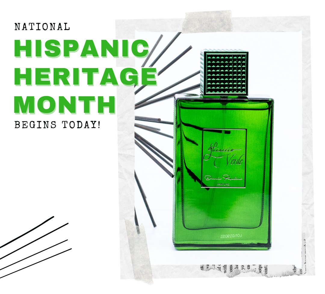 DuccioPasolini's tweet photo. Happy National Hispanic Heritage Month! 💚
-
-
#ducciopasolini #fragranceoftheday #perfumeonlineshop #fragrances #perfumelover #perfumery #fragranceaddict #luxuryfragrance #perfumeshop #hispanicheritagemonth #hispanicheritage #hispanic https://t.co/BwCZPjEJaU