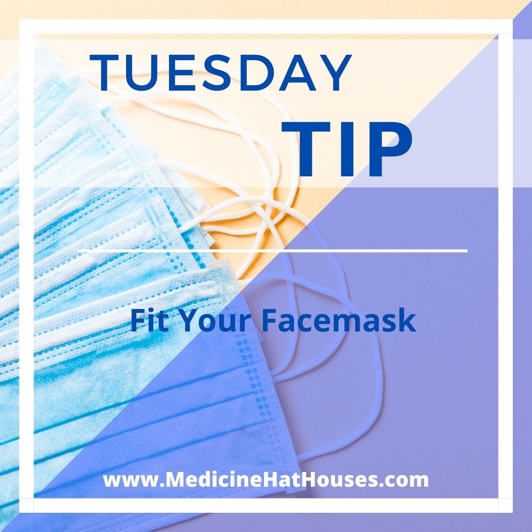 MedHatHouses's tweet image. Having trouble with gaping masks? Here's a trick:
Fold mask in half
Tie a knot with ear loops on each side as close as possible to the mask
Open mask
Tuck little opening on the sides under ear loops on each side
Done! Now it will fit snug to your face.
#maskhack #TuesdayTip