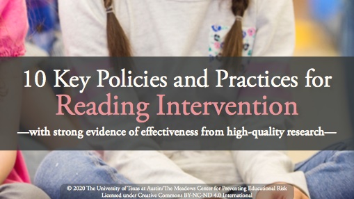 texasldcenter's tweet photo. Here are 10 easy-to-follow recommendations that districts and schools can use to improve #reading #intervention. (Thanks to @MCPER_EDU for sharing their #10Key Series!)
https://t.co/9ehQPQk3WD https://t.co/doJUoY2U4O