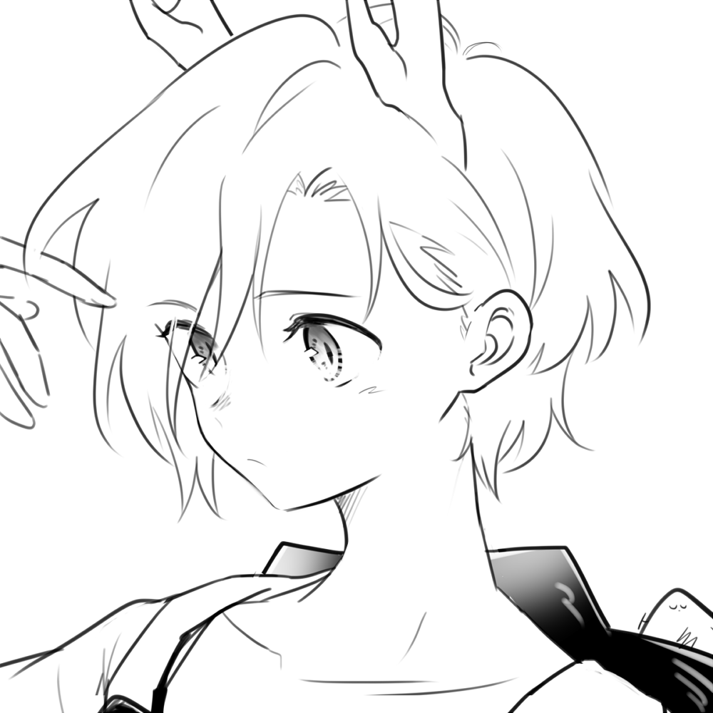 髪の毛描きたかっただけ 