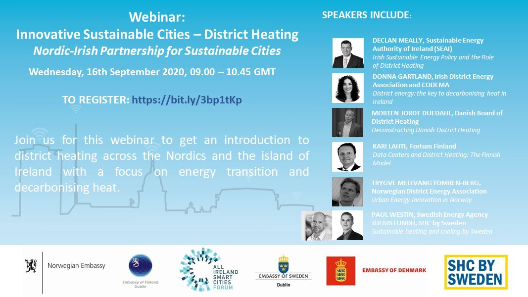 SMARTCITIESIRELAND (@smart_cities_i) on Twitter photo See you tomorrow at 9am at the Nordic Irish Partnership event on #districtheating
You can still register here bit.ly/3bp1tKp
#smartcitiesireland #smartcities
<a href="/smartdublin/">SmartDublin</a> <a href="/Smart_Limerick/">Smart Limerick</a> <a href="/SmartCork/">Cork Smart Gateway</a> <a href="/HeatNetworksSE/">Sustainable Heating & Cooling by Sweden</a> @NorwayinIreland <a href="/dkinireland/">Denmark in Ireland</a> <a href="/DigitalFingal/">Digital Fingal</a> See you tomorrow at 9am at the Nordic Irish Partnership event on #districtheating
You can still register here bit.ly/3bp1tKp
#smartcitiesireland #smartcities
<a href="/smartdublin/">SmartDublin</a> <a href="/Smart_Limerick/">Smart Limerick</a> <a href="/SmartCork/">Cork Smart Gateway</a> <a href="/HeatNetworksSE/">Sustainable Heating & Cooling by Sweden</a> @NorwayinIreland <a href="/dkinireland/">Denmark in Ireland</a> <a href="/DigitalFingal/">Digital Fingal</a>