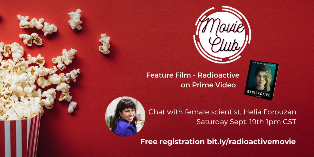 NerdGirlSuccess's tweet photo. Find out how Marie Curie paved the way for women in science and leave inspired to follow your passion. Chat with Helia about the movie, Radioactive, as well as what her career is like as a Cytogenetist.  Free registration https://t.co/gCQ1pplKK0 https://t.co/PYqJEcQIMd
