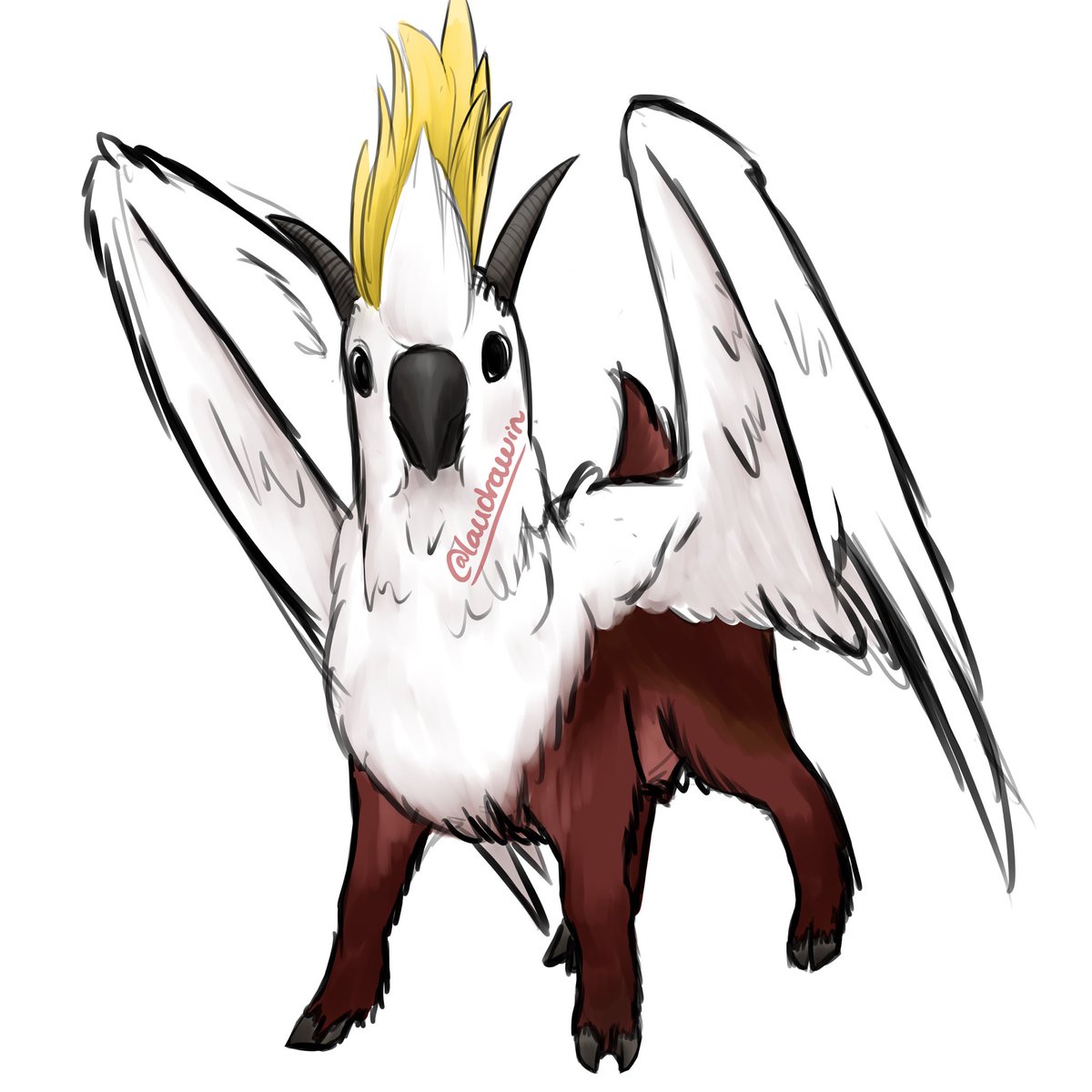 laudrawin's tweet image. SPIRIT ANIMAL! THE GOATATOO! 
Officially my spirit animal🤪

#animaldesign #beastdesign #conceptart