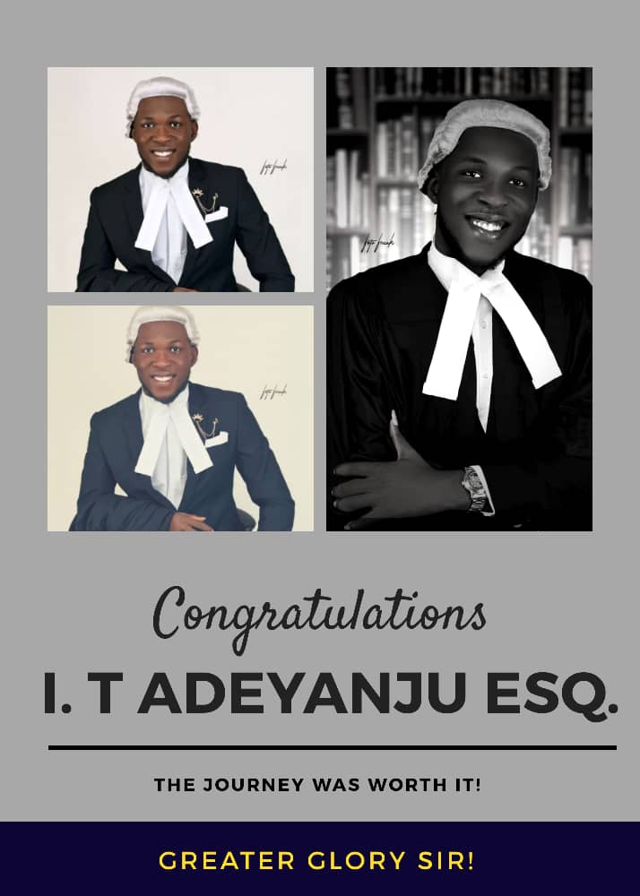 IsaacYanju's tweet photo. Isaac Toluwashe Adeyanju ESQ.

Your Counsel,

Bring in your briefs,

I've got you covered. https://t.co/j3O5144pA6