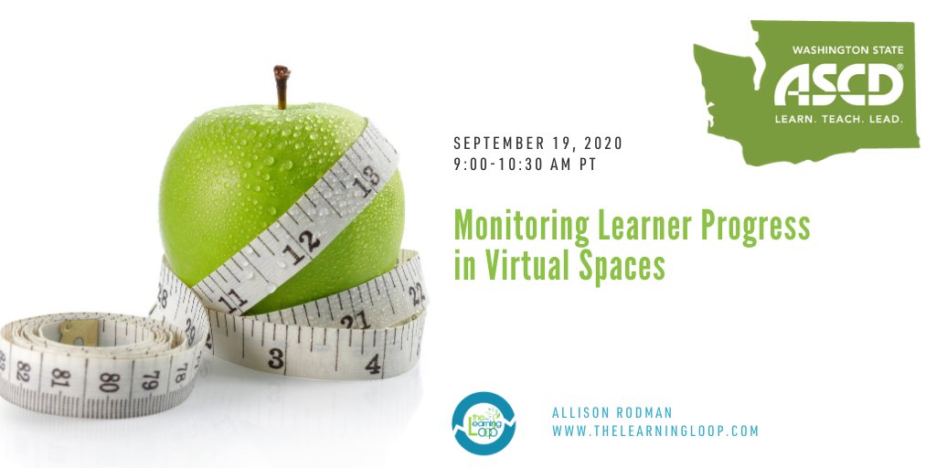 📈 Join me with  @WSASCD this Saturday as we collaborate on strategies for monitoring learner progress in virtual spaces! 

💻 Register here: buff.ly/3isV4Re