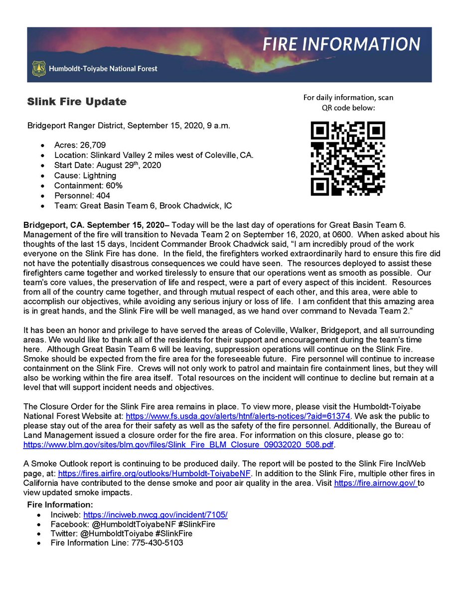 HumboldtToiyabe's tweet image. #SlinkFire Update for September 15, 2020