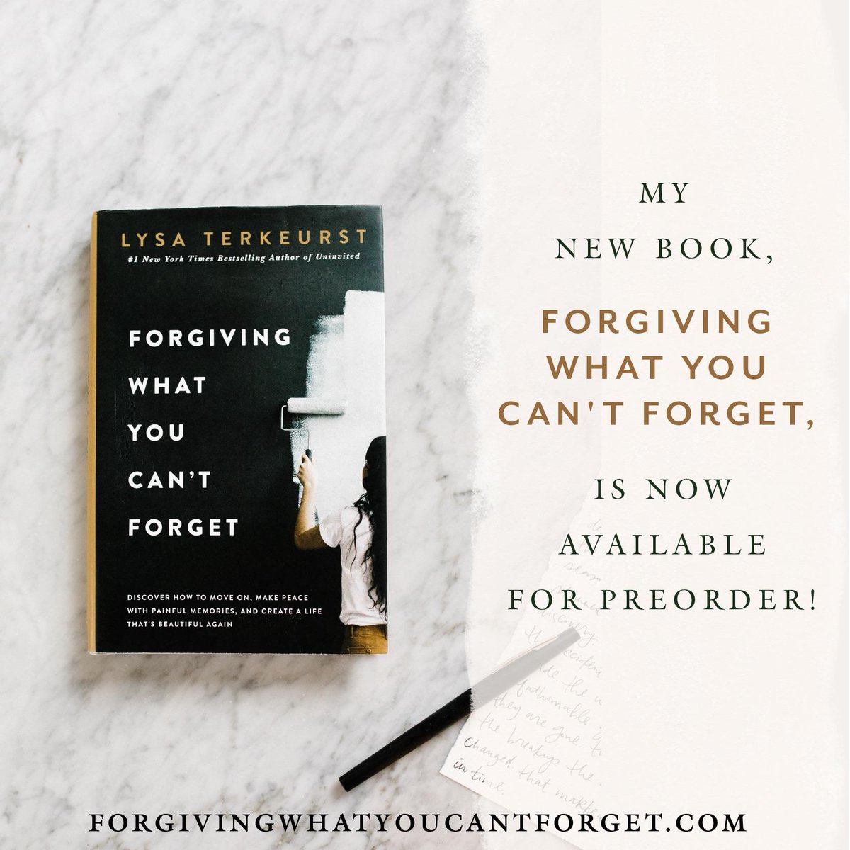 LysaTerKeurst's tweet photo. Discover what the Bible really says about forgiveness and the peace that comes from living it out right now with the help of my new book "Forgiving What You Can't Forget." You'll get the first 3 chapters free when you pre-order here today: https://t.co/qUQQ5fiAsM https://t.co/qY9Evc8tHO