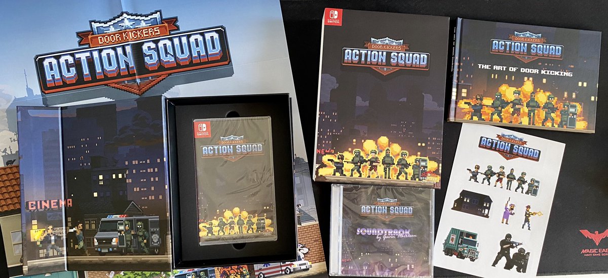 EntonBerlin's tweet photo. New arrival: #DoorKickers #ActionSquad #collectors #edition for #NintendoSwitch from @RealStrictlyLTD @inthekillhouse @PixelShardLabs. Must admit that the quality of the Box and its design is outstanding compared to some other CE I had before from other companies #SwitchCorps https://t.co/7fGa69InSp
