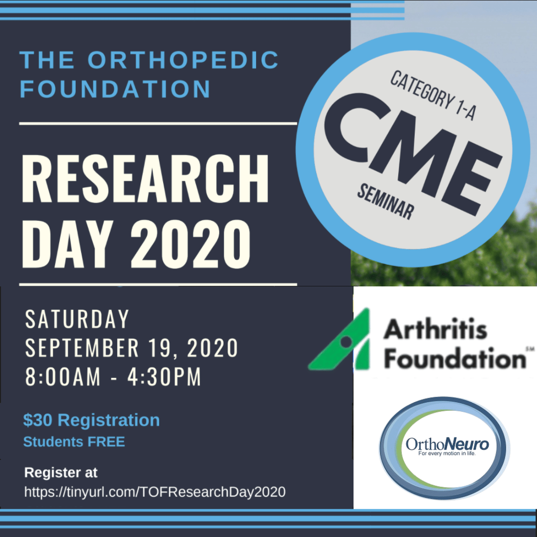 ATTENTION PRACTIONERS!

You're invited to join us this Saturday for Research Day 2020...
🔹Over 15 speakers from OrthoNeuro and beyond 
🔹Only $30 to register
🔹Students are FREE!
🔹Easy virtual participation

We're filling up, so reserve your spot today!