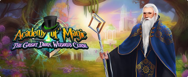 GameHousePlay's tweet photo. Academy of Magic - The Great Dark Wizard's Curse steps into a whimsical world. Solve magical #match3 levels and save a school from a terrible curse! Play today at #GameHouse!🧙‍♂️ https://t.co/cybUQGP2Dy https://t.co/JdVtJdg65N