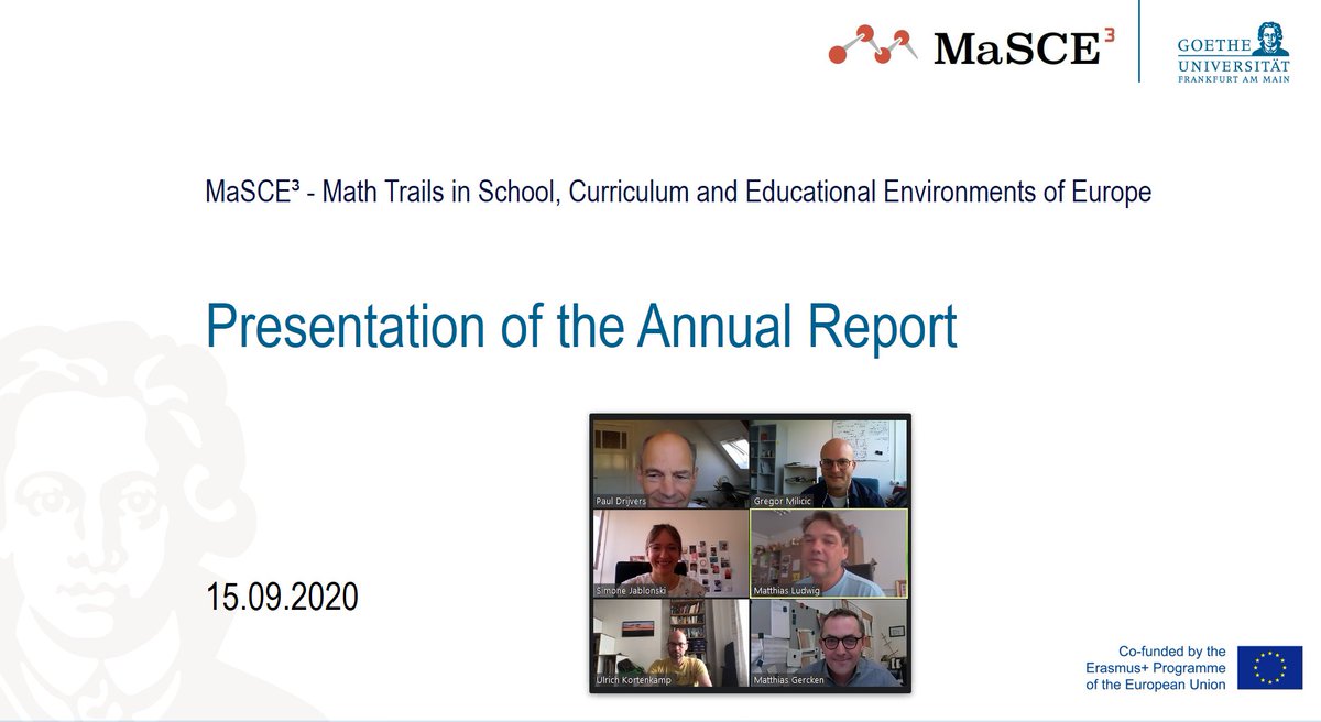 mathcitymap's tweet image. Presenting the status of the #MaSCE³ project to our advisory board🧐
We got some valuable and important feedback to succesfully continue with the project and reach and fascinate even more teachers to use #mathtrails.
#iteachmath #twitterlehrerzimmer #edchat #mlearning