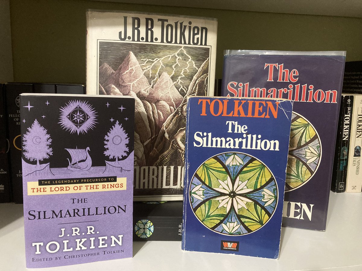  #TolkienEveryday Day 52Released on this day 43 years ago, the cornerstone of The Legendarium, The Silmarillion. Edited by Christopher Tolkien with the help of Guy Gavriel Kay  #Tolkien  #Silmarillion