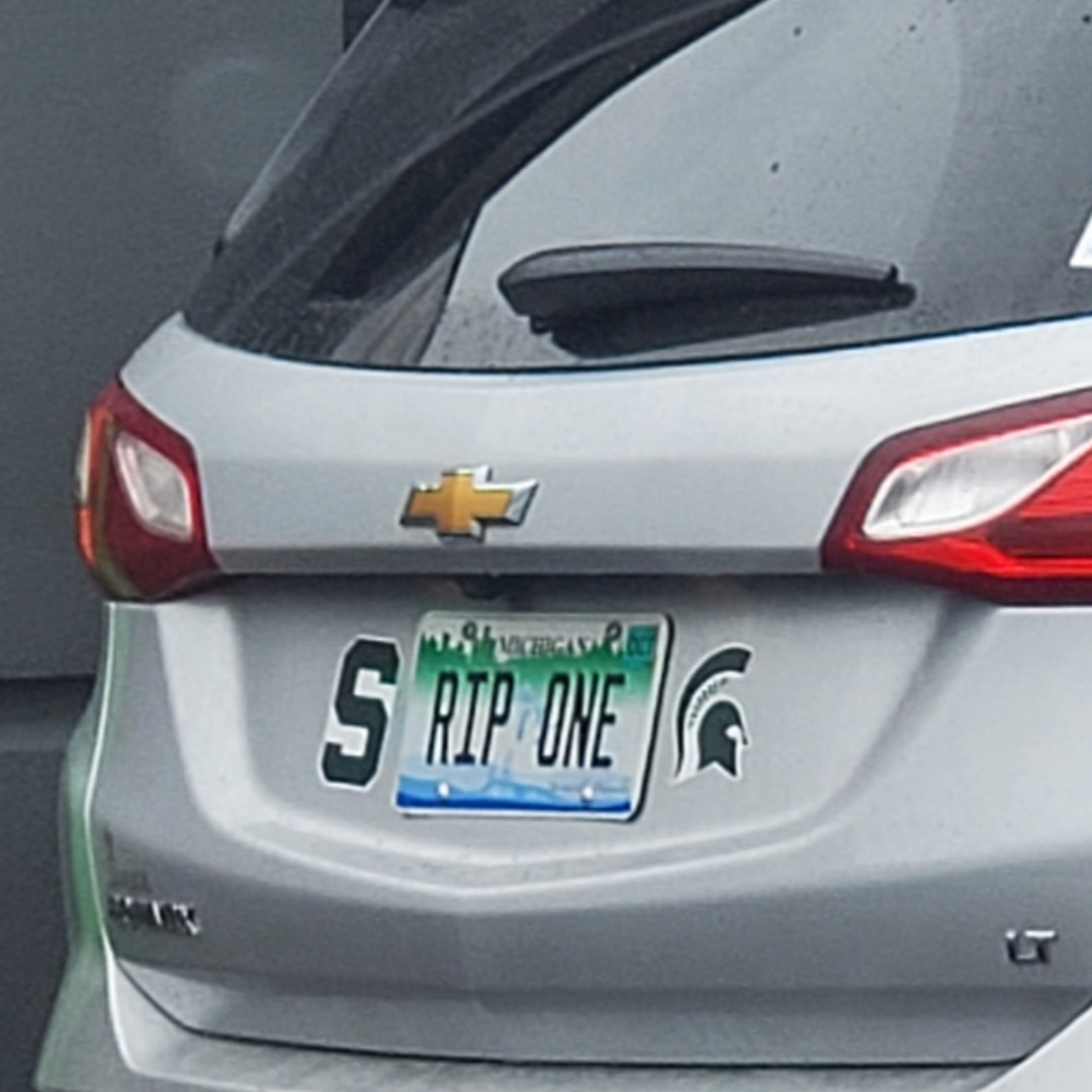 RidingWithReTeP's tweet photo. I wonder if the owner of this #LicensePlate has some... stomach... problems!!?? #RipOne #Spartan #MSU #GigLife #GigWork #Rideshare #GrandRapids #RidingWithRetep https://t.co/6PT3P1dyuj
