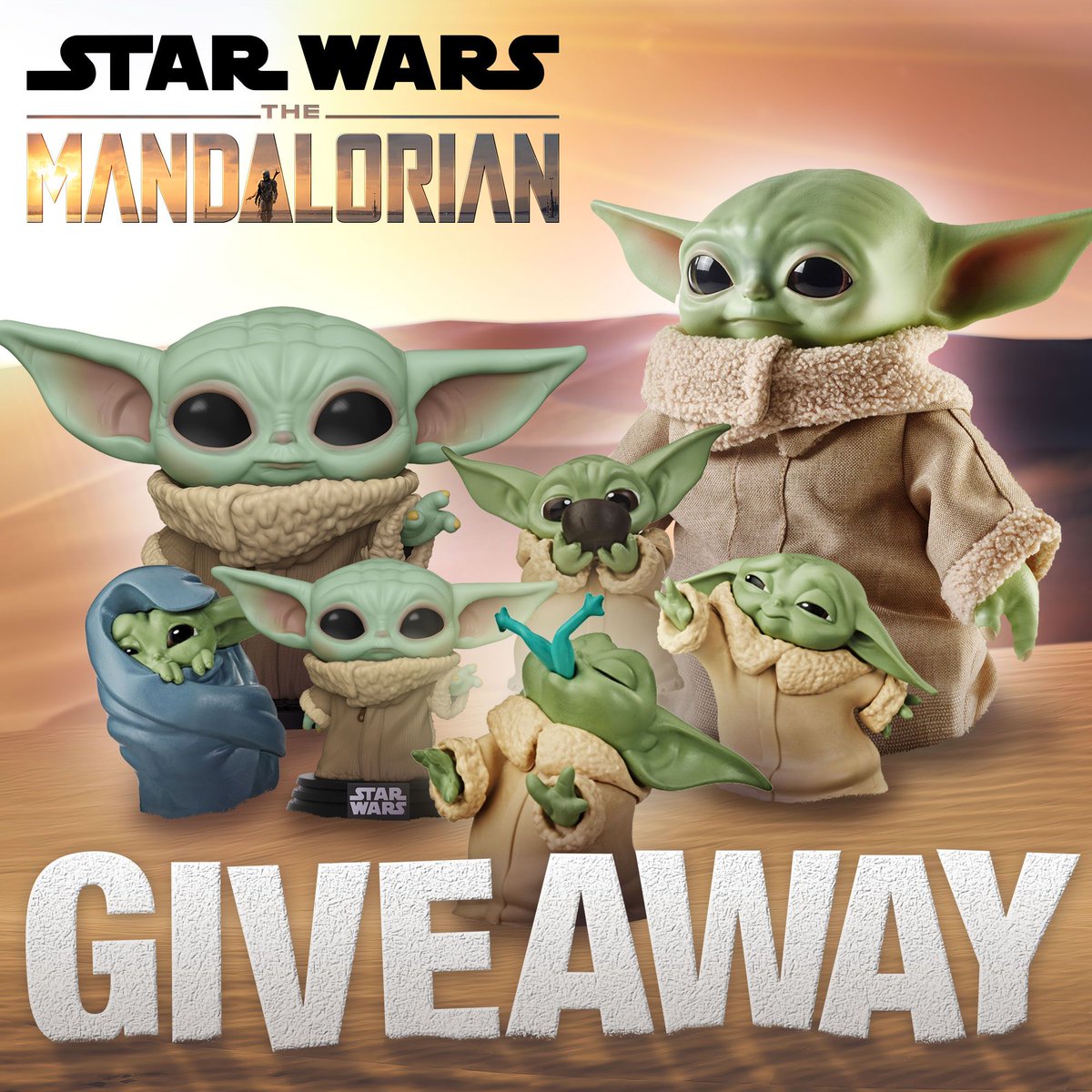 EntEarth's tweet photo. We’re so excited about The Mandalorian trailer, we decided to do a HUGE Baby Yoda Giveaway! Retweet &amp; follow for your chance to win. 

Must enter by 9/16 at 12PM PT. Winner will be selected at random &amp; notified via DM no later than 9/17. No purchase necessary. 

This is the way. https://t.co/lNTg74d2TK